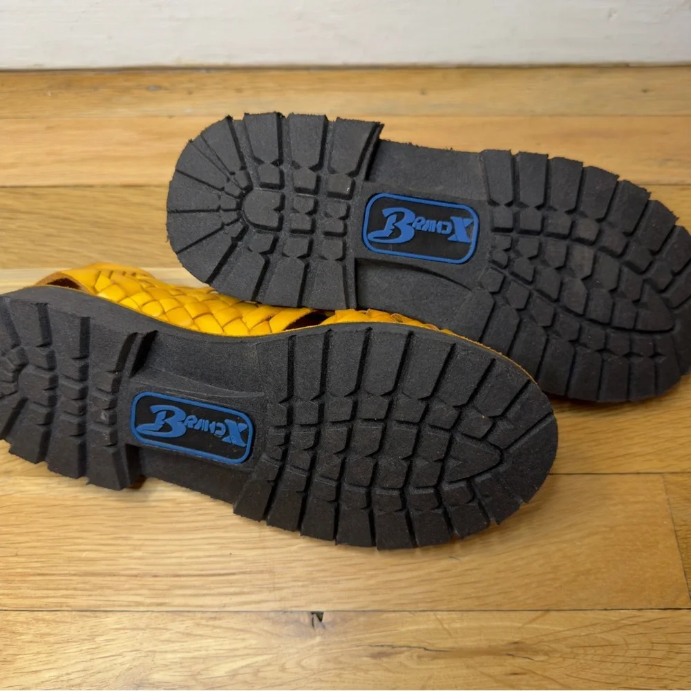 Brand X Huarache Tan Leather Sandals Size 5 NWOT - Picture 6 of 7